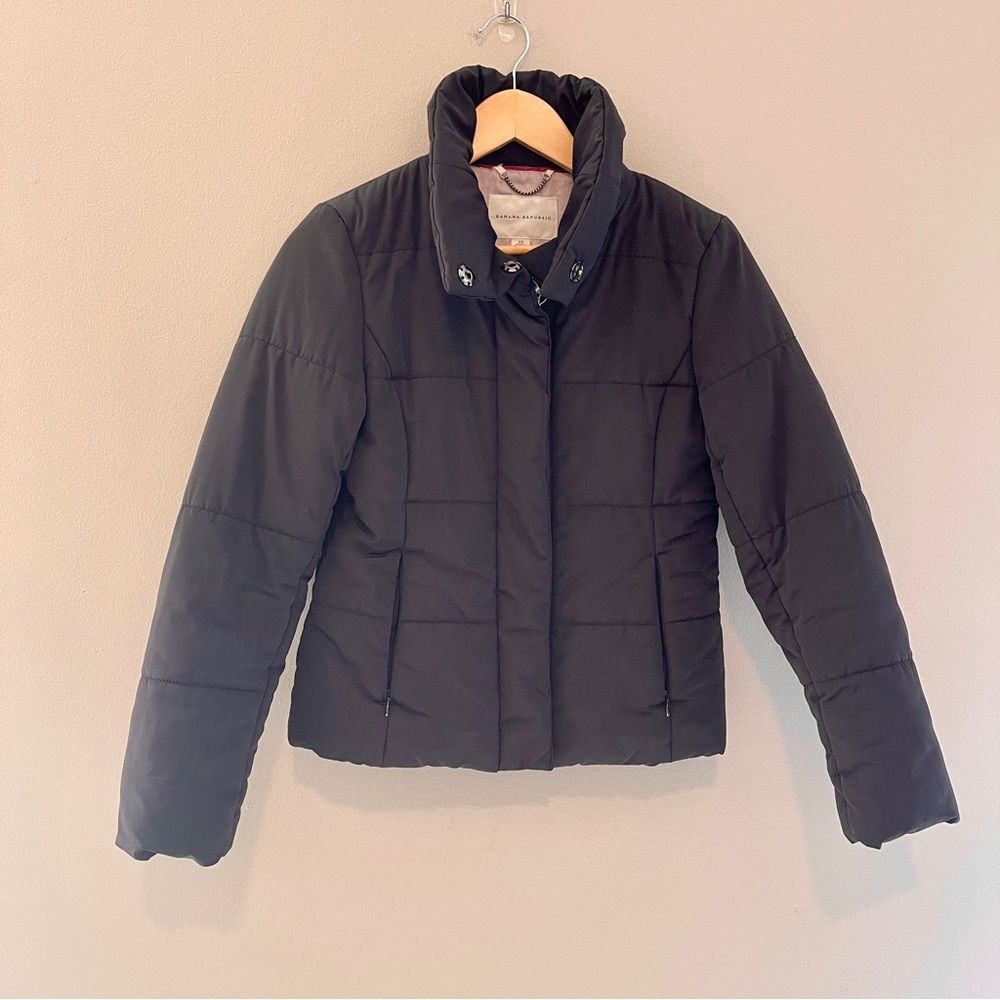 Banana Republic Black Puffer Coat Size XS